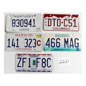 License Plates For Sale Bulk Lot #2221