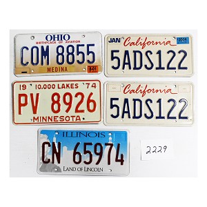 License Plates For Sale Bulk Lot #2229
