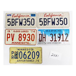 License Plates For Sale Bulk Lot #2251