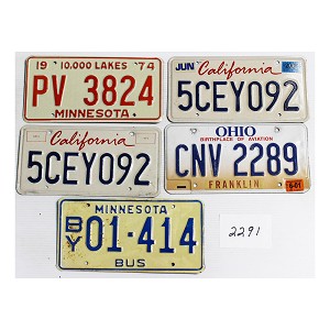 License Plates For Sale Bulk Lot #2291