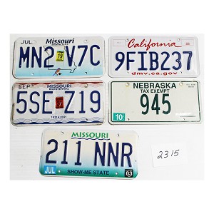 License Plates For Sale Bulk Lot #2315