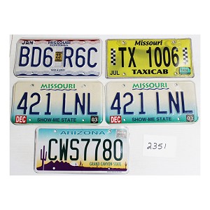 License Plates For Sale Bulk Lot #2351
