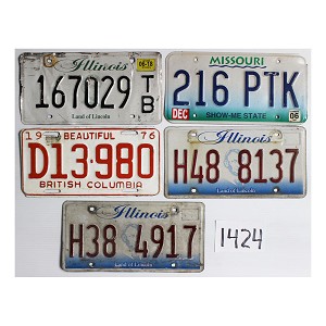 Mixed Lot Bulk License Plates #1424