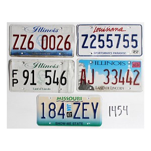 Mixed Lot Bulk License Plates #1454