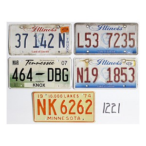 Used Craft Bulk Lot License Plates #1221