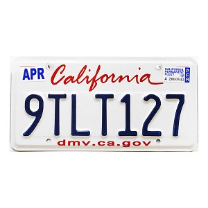 California Fleet License Plate #9TLT127