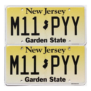 2021 New Jersey License Plates Pair #M11PYY