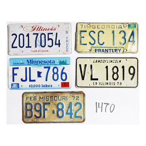 Warehouse License Plates Bulk Lot #1470