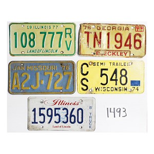 Wholesale License Plates Bulk Lot #1493