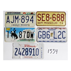 Shop License Plates Bulk Lot #1554