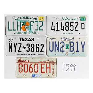 Shop License Plates Bulk Lot #1599