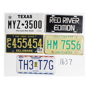 Shop License Plates Bulk Lot #1637